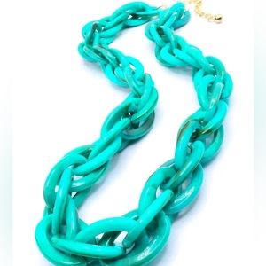 By Noir Chunky Resin Link Necklace